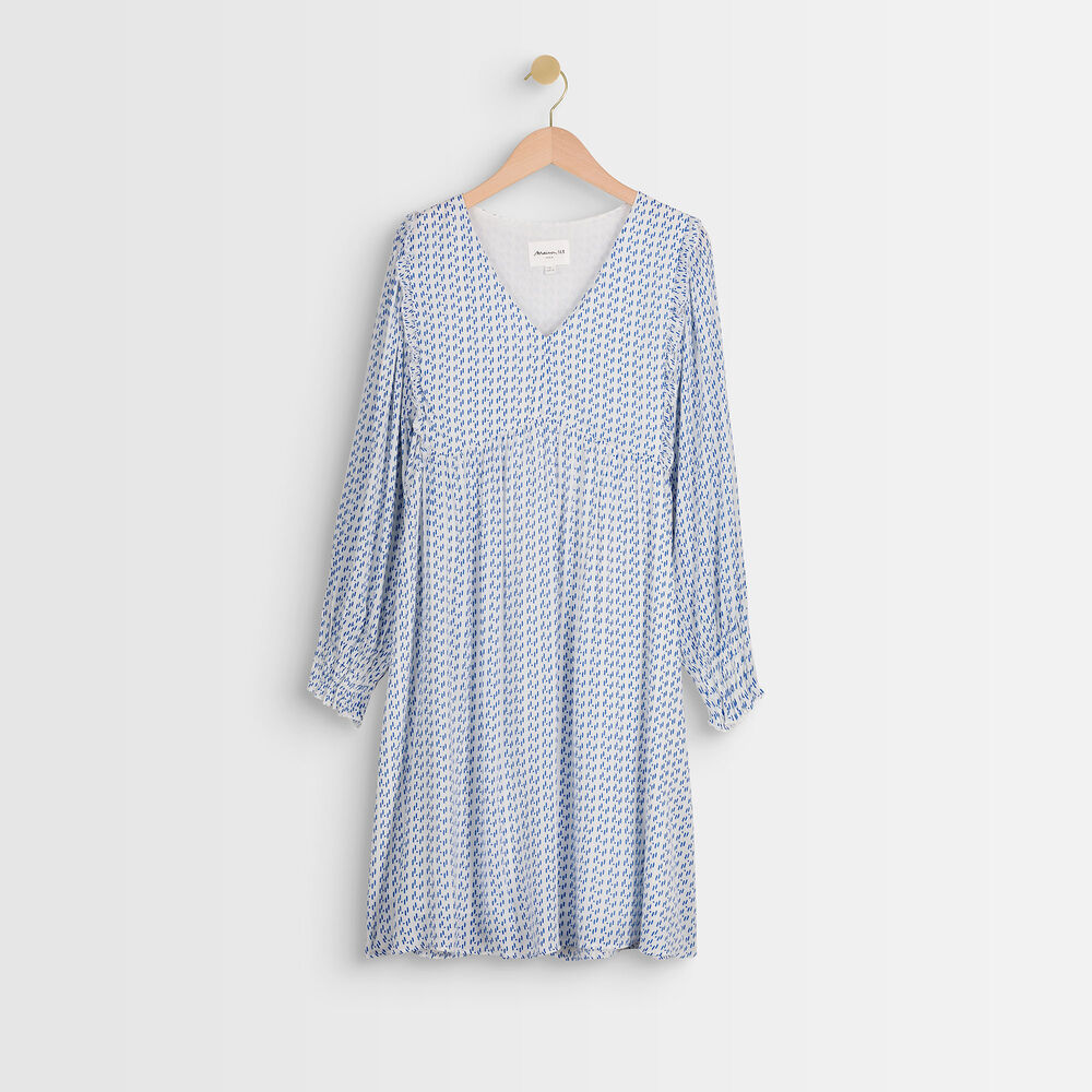 Nelia printed dress ecru.