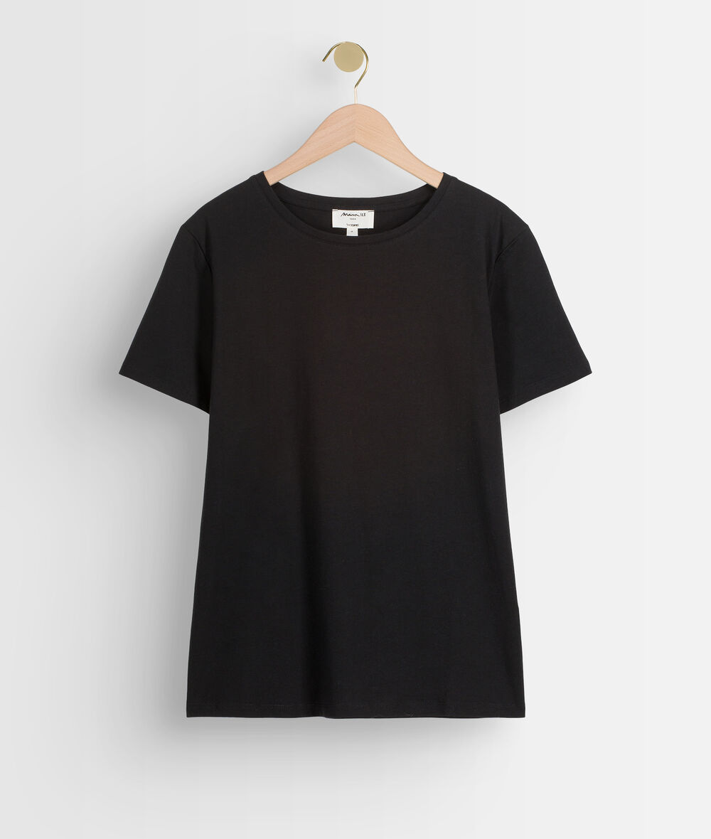 T-shirt noir en coton biologique Martin PhotoZ | 1-2-3