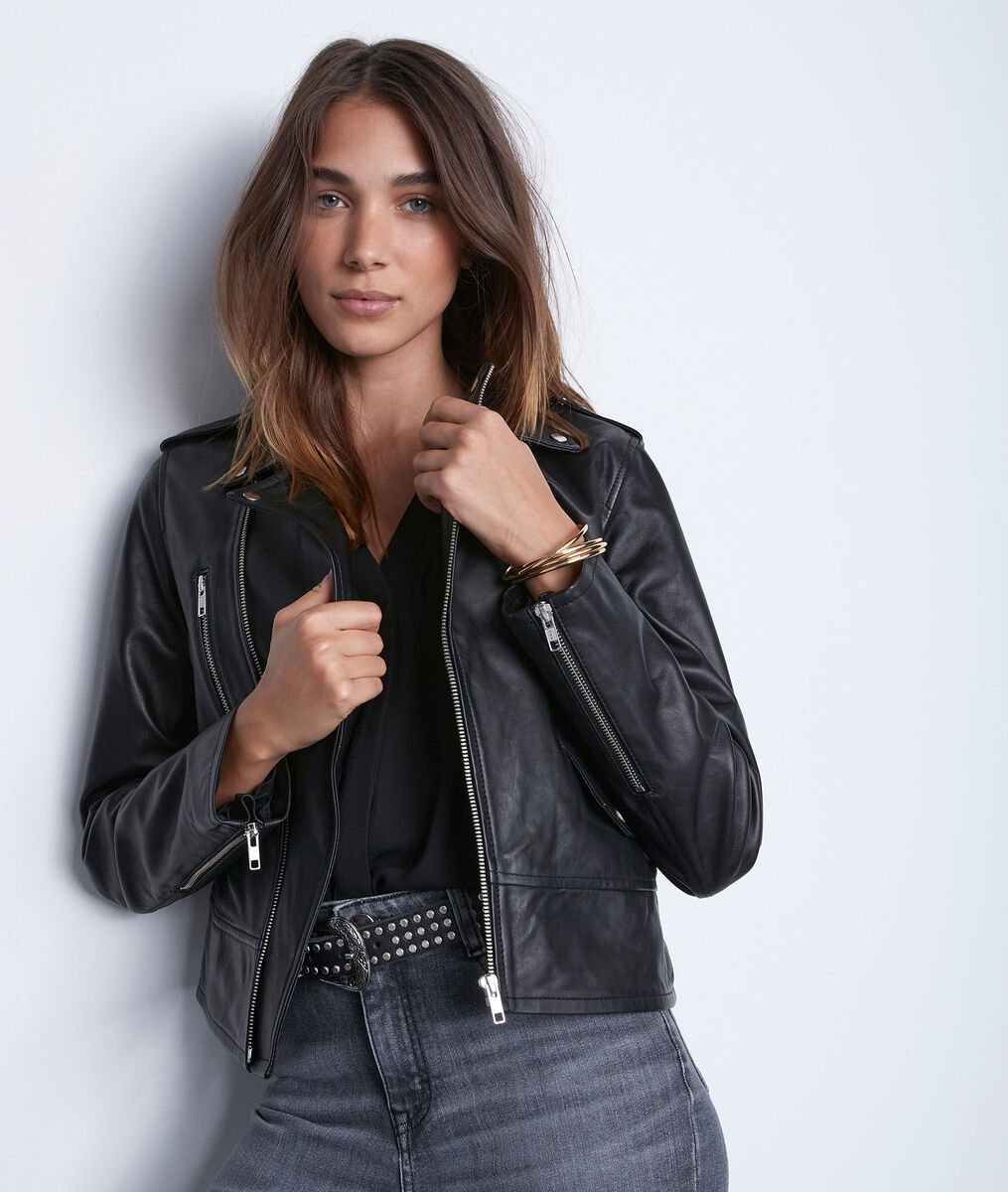 TOMMY black leather jacket | 1-2-3 TOMMY black leather jacket PhotoZ | 1-2-3