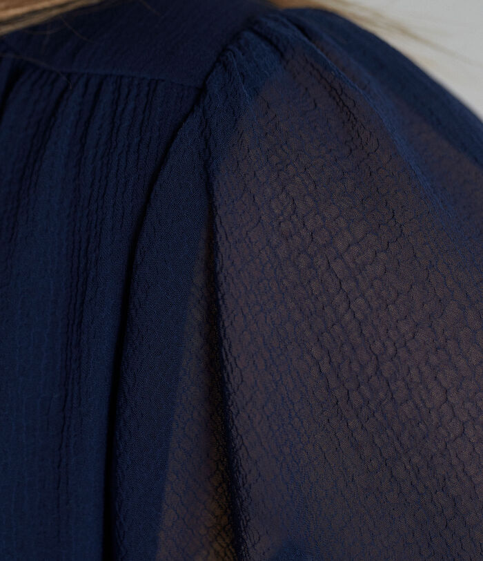 Robe plissée bleu marine Geraldine  PhotoZ | 1-2-3