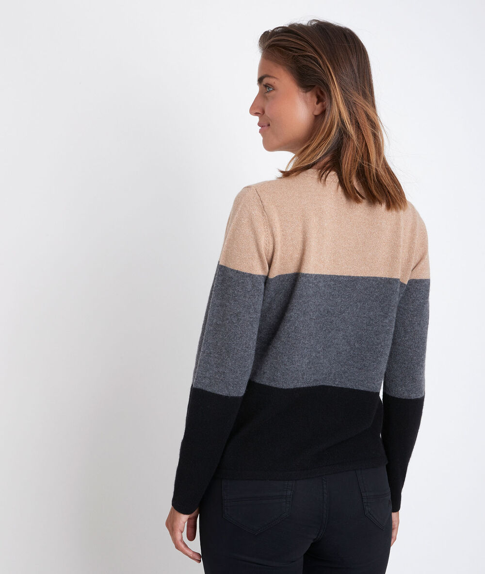 Ramon striped cashmere pullover havane.