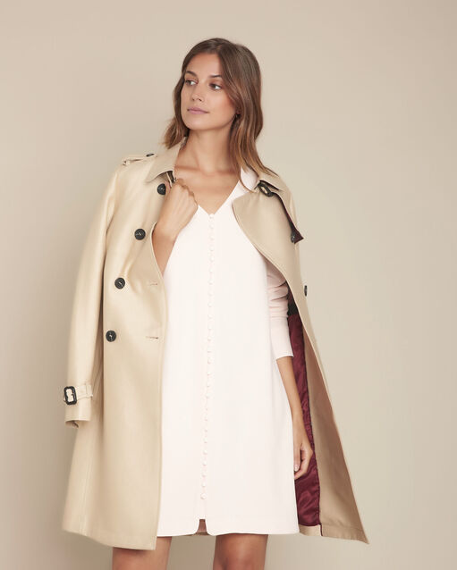 Isaure pink dress with covered buttons (2) - Maison 123