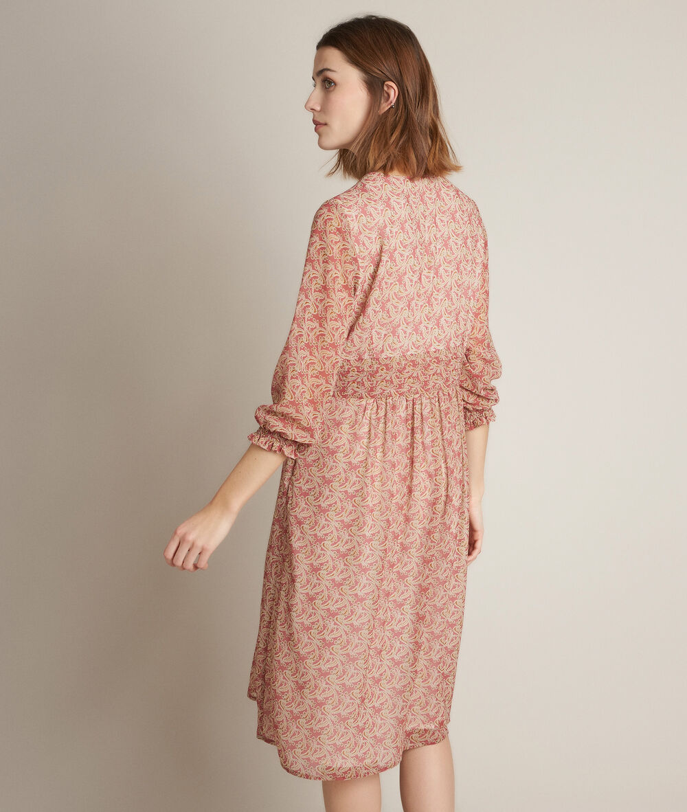 Cleopatre printed dress cherry red.