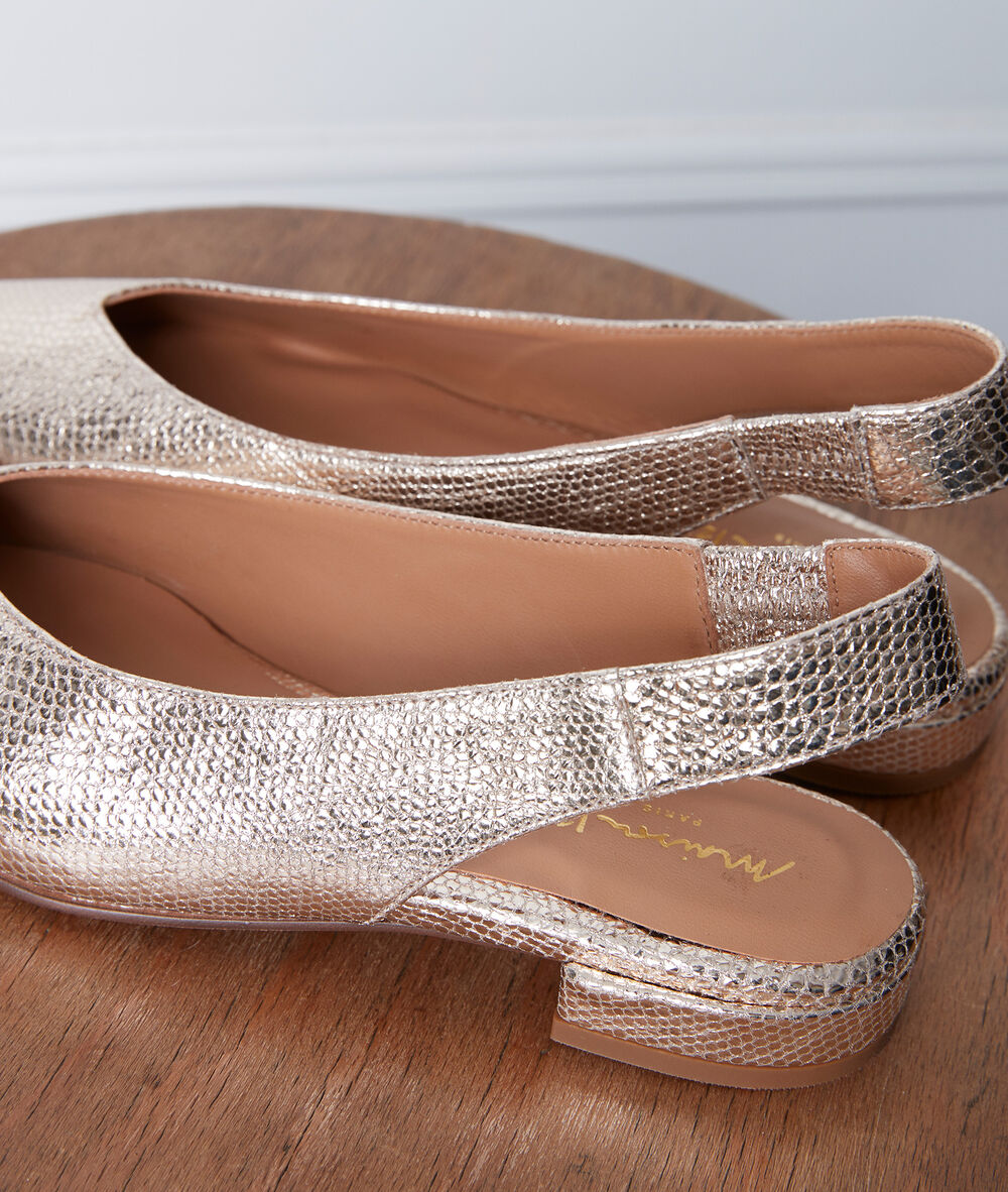 Gigi gold-coloured ballet flats or.