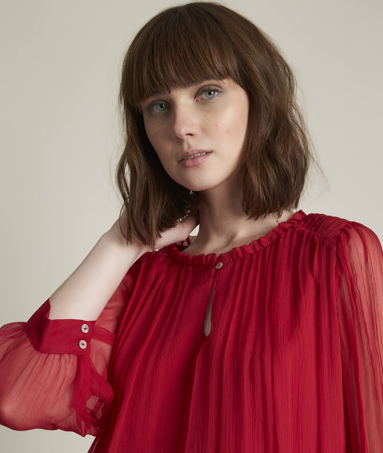 Emma louise silk blouse light fuscia.