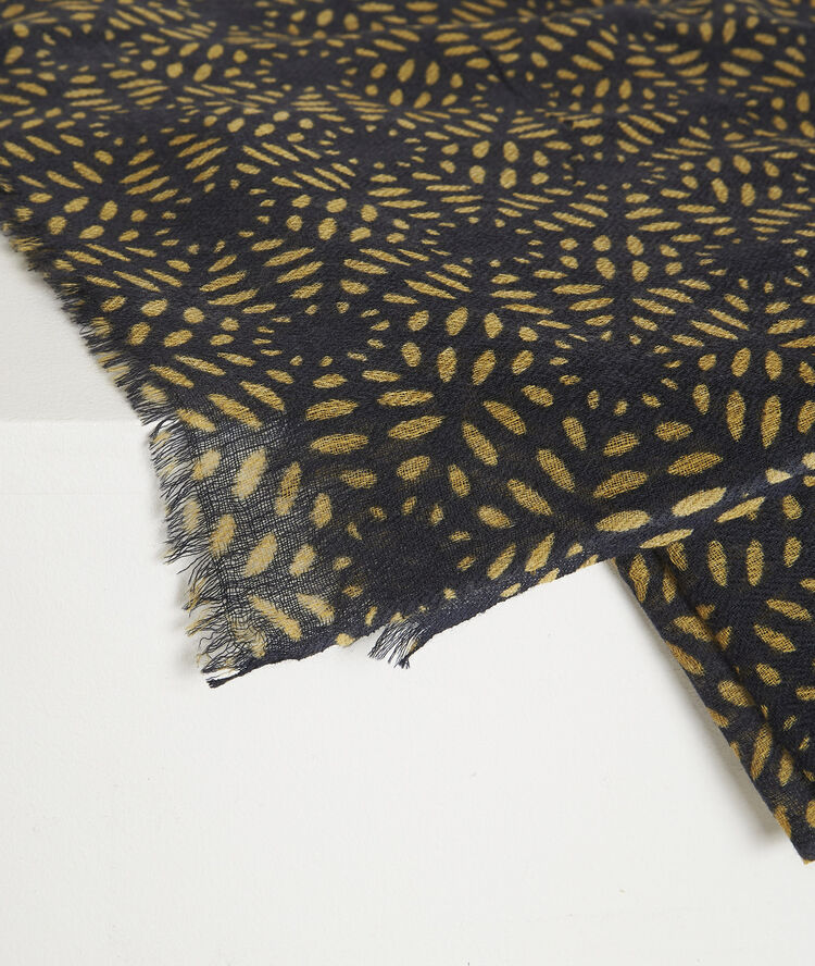 Cassis printed scarf navy blue.