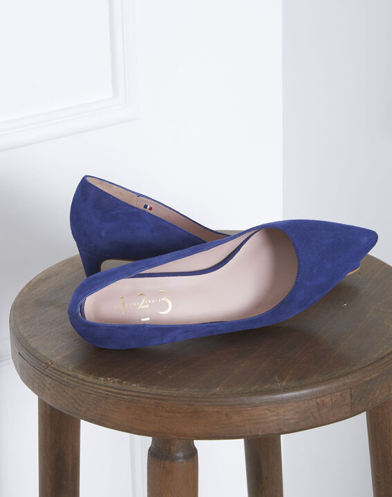 Lili blue high heels in suede goatskin | 1-2-3 Lili blue high heels in suede goatskin PhotoZ | 1-2-3