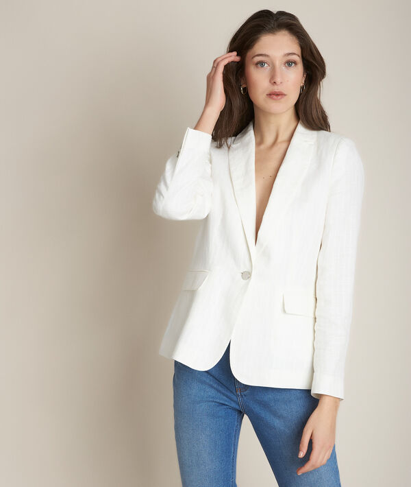Lenny striped linen jacket | 1-2-3 Lenny striped linen jacket PhotoZ | 1-2-3