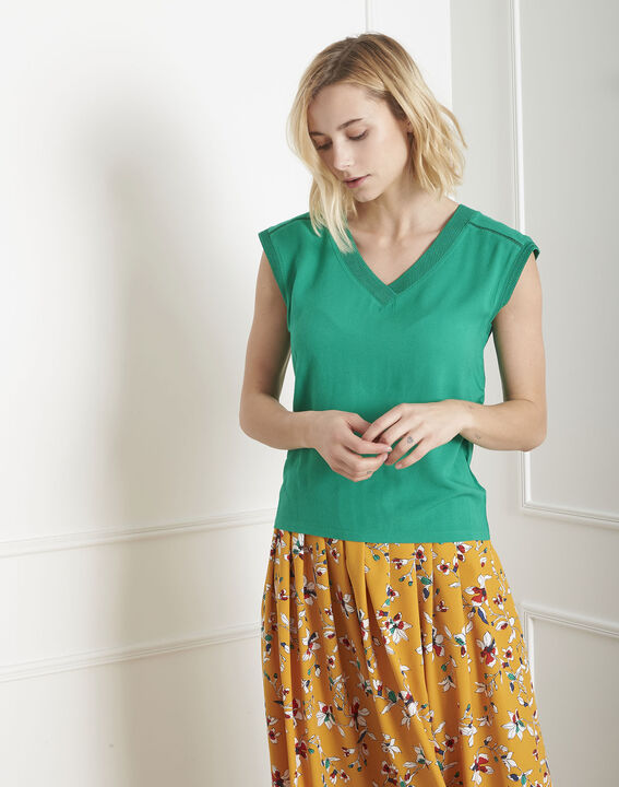 Vivace green dual-material top | 1-2-3 Vivace green dual-material top PhotoZ | 1-2-3