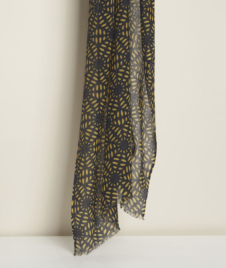 Cassis printed scarf navy blue.
