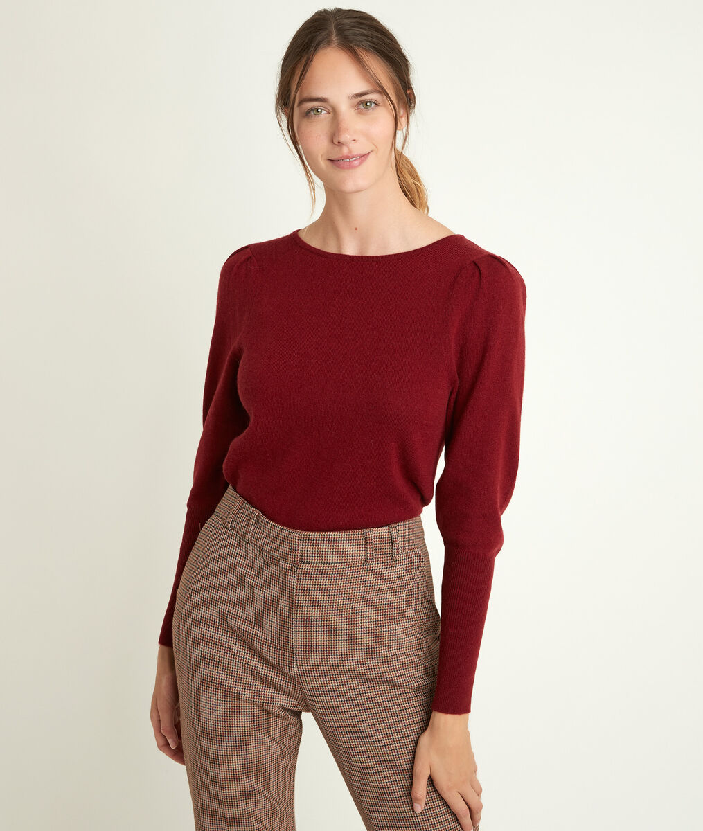 Ribambelle bordeaux wool and cashmere pullover | 1-2-3 Ribambelle bordeaux wool and cashmere pullover PhotoZ | 1-2-3