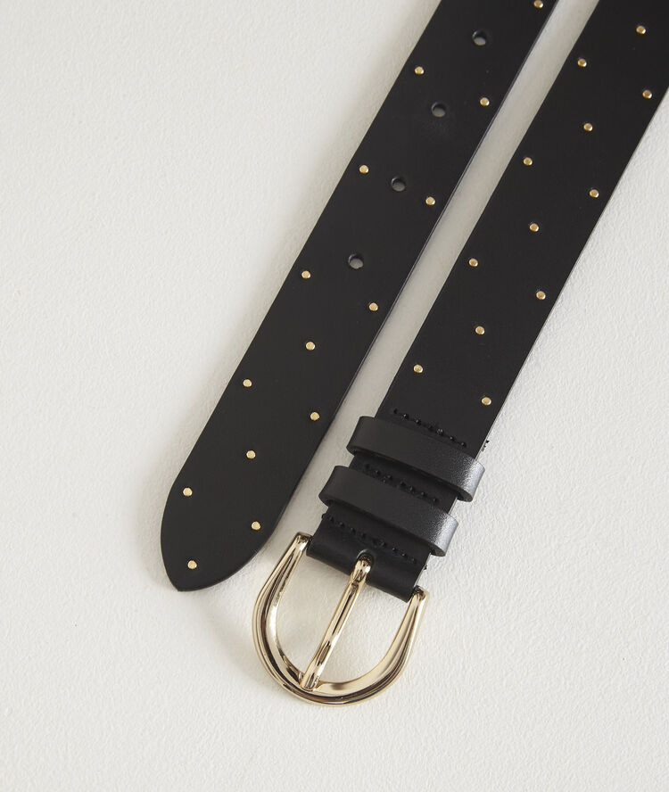 Arock black leather belt black.