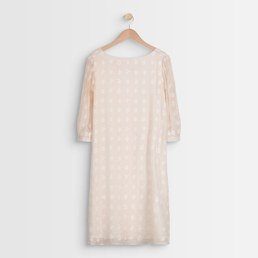 Malika cream embroidered short dress creme.