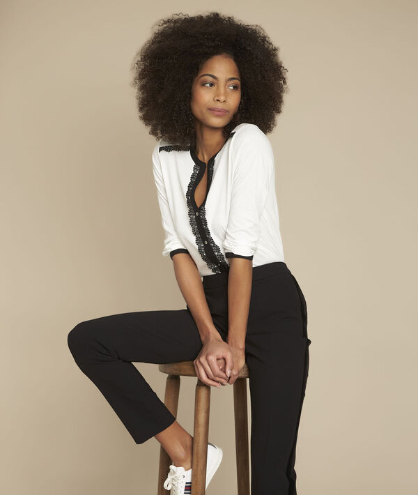 Claire T-shirt with lace neckline PhotoZ | 1-2-3