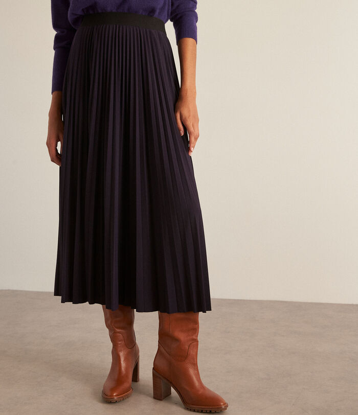 Elara violet pleated skirt