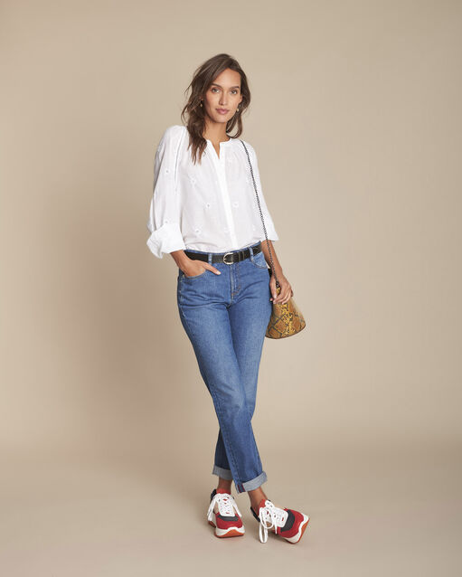 Maina white broderie anglaise blouse white.