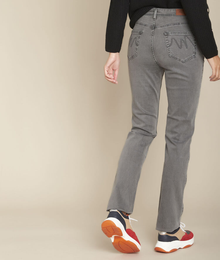 Sonia, the original 123 straight-leg marl jeans mid chine.