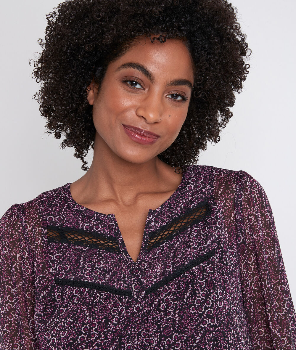 Juan printed fuchsia blouse fuchsia.