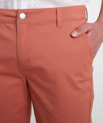 Francis orangey-red straight cotton trousers PhotoZ | 1-2-3