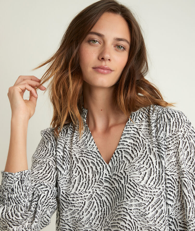 Jenny printed blouse noir.