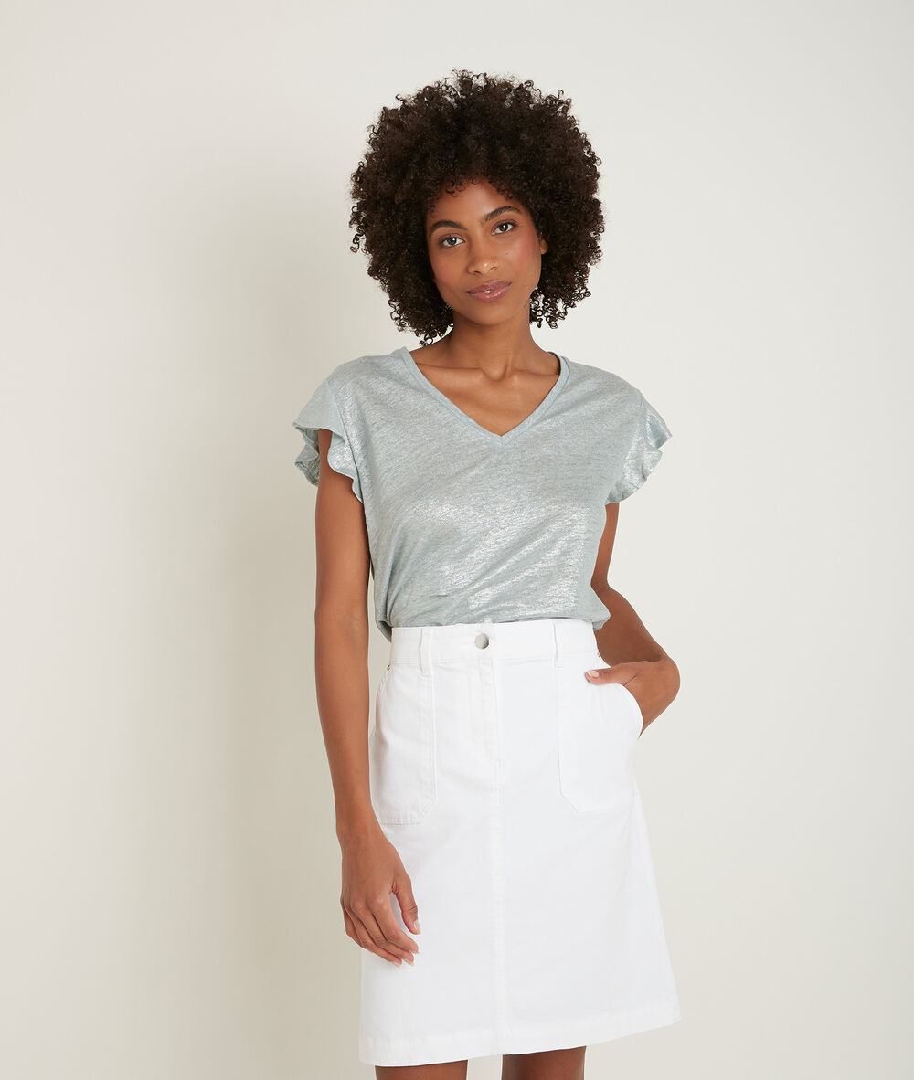 Diva celadon linen top celadon.