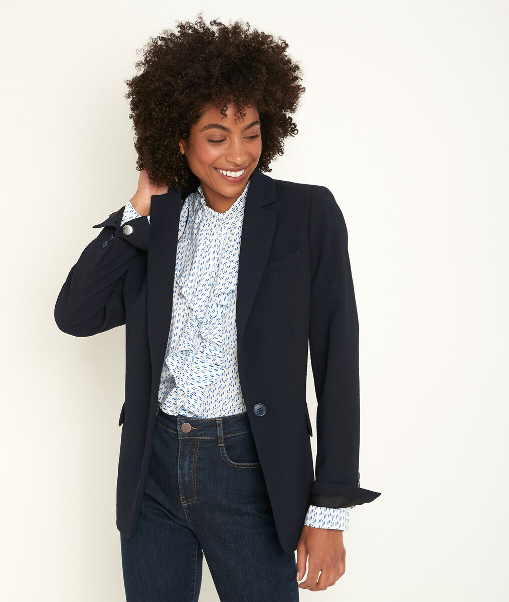 Teonie navy waffle jacket | 1-2-3 Teonie navy waffle jacket PhotoZ | 1-2-3