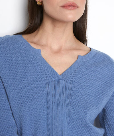 Pacifique sky blue textured knitted jumper PhotoZ | 1-2-3