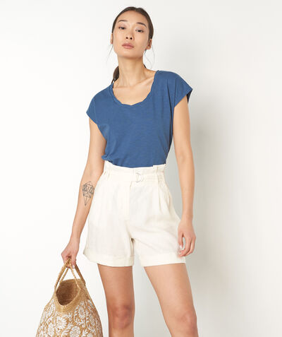 Fashion denim-blue cotton T-shirt PhotoZ | 1-2-3