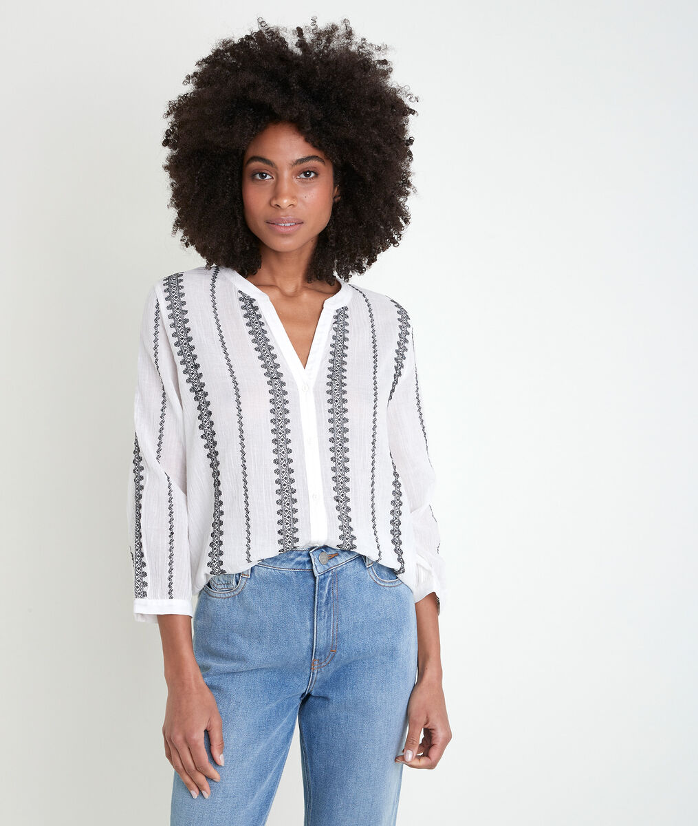 Tahiti embroidered ecru blouse | 1-2-3 Tahiti embroidered ecru blouse PhotoZ | 1-2-3