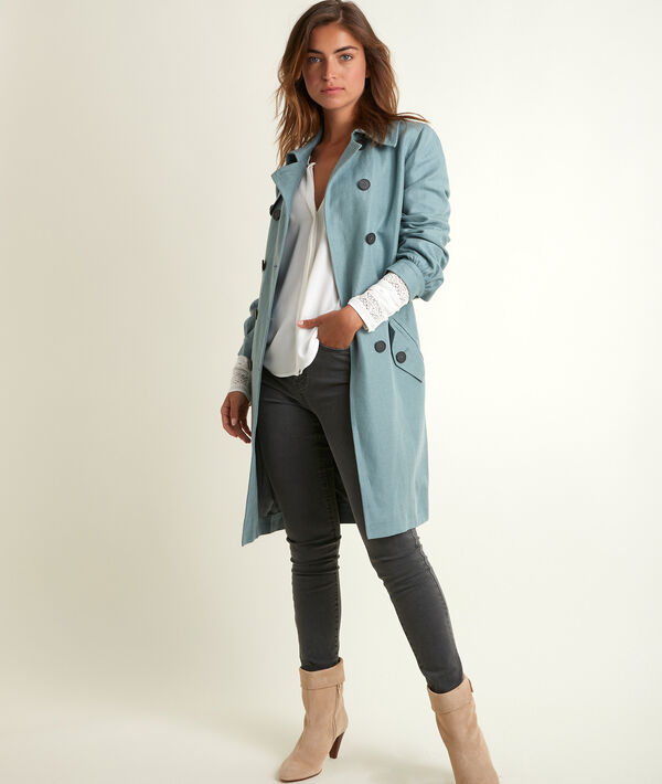 Sadao linen and cotton trench coat | 1-2-3 Sadao linen and cotton trench coat PhotoZ | 1-2-3