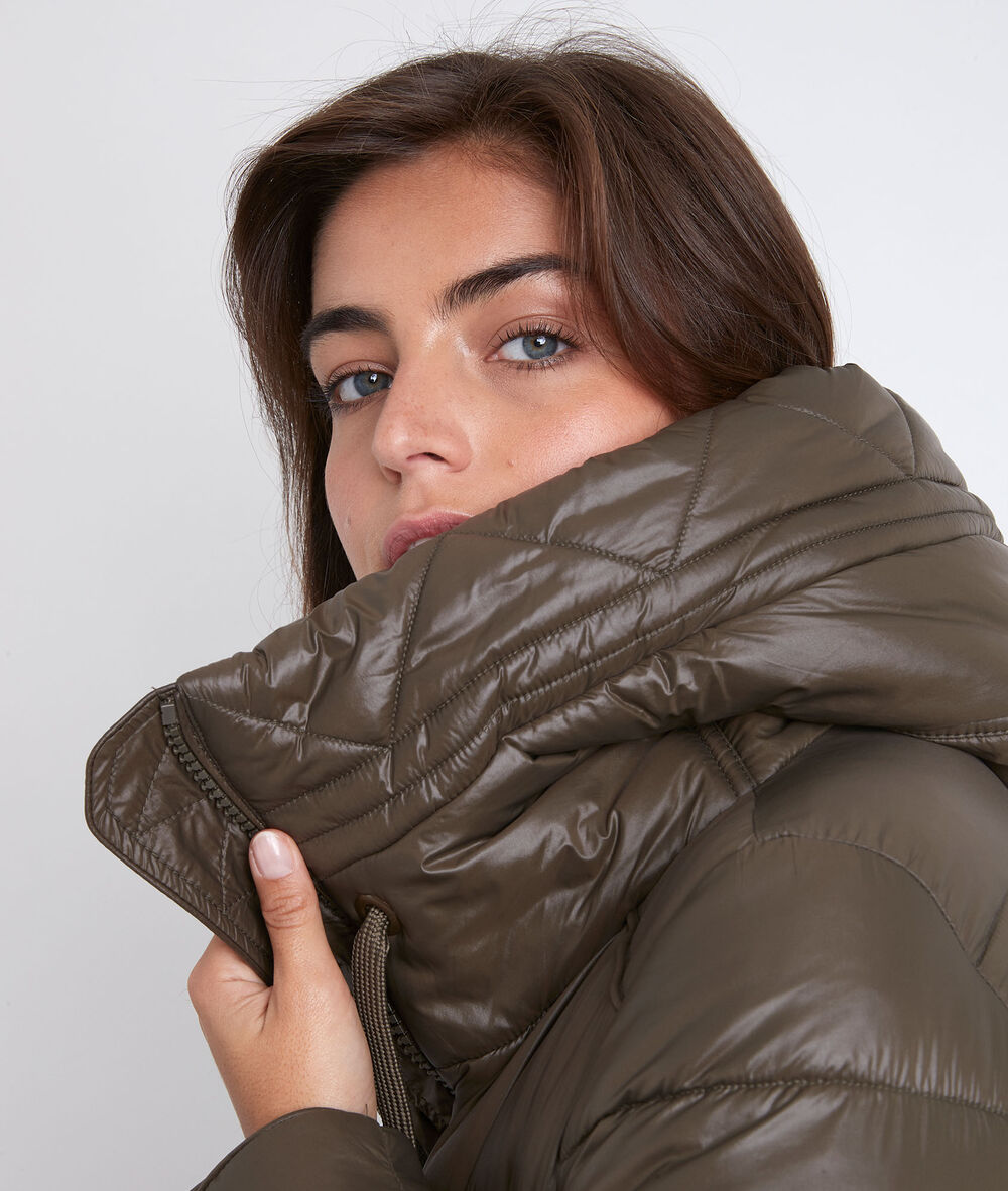 Boko khaki 3/4-length down jacket kaki.