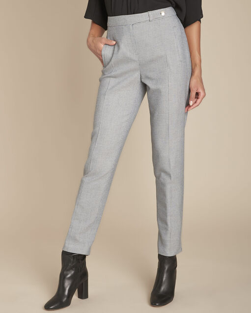 Eloi flecked grey cigarette trousers mid chine.