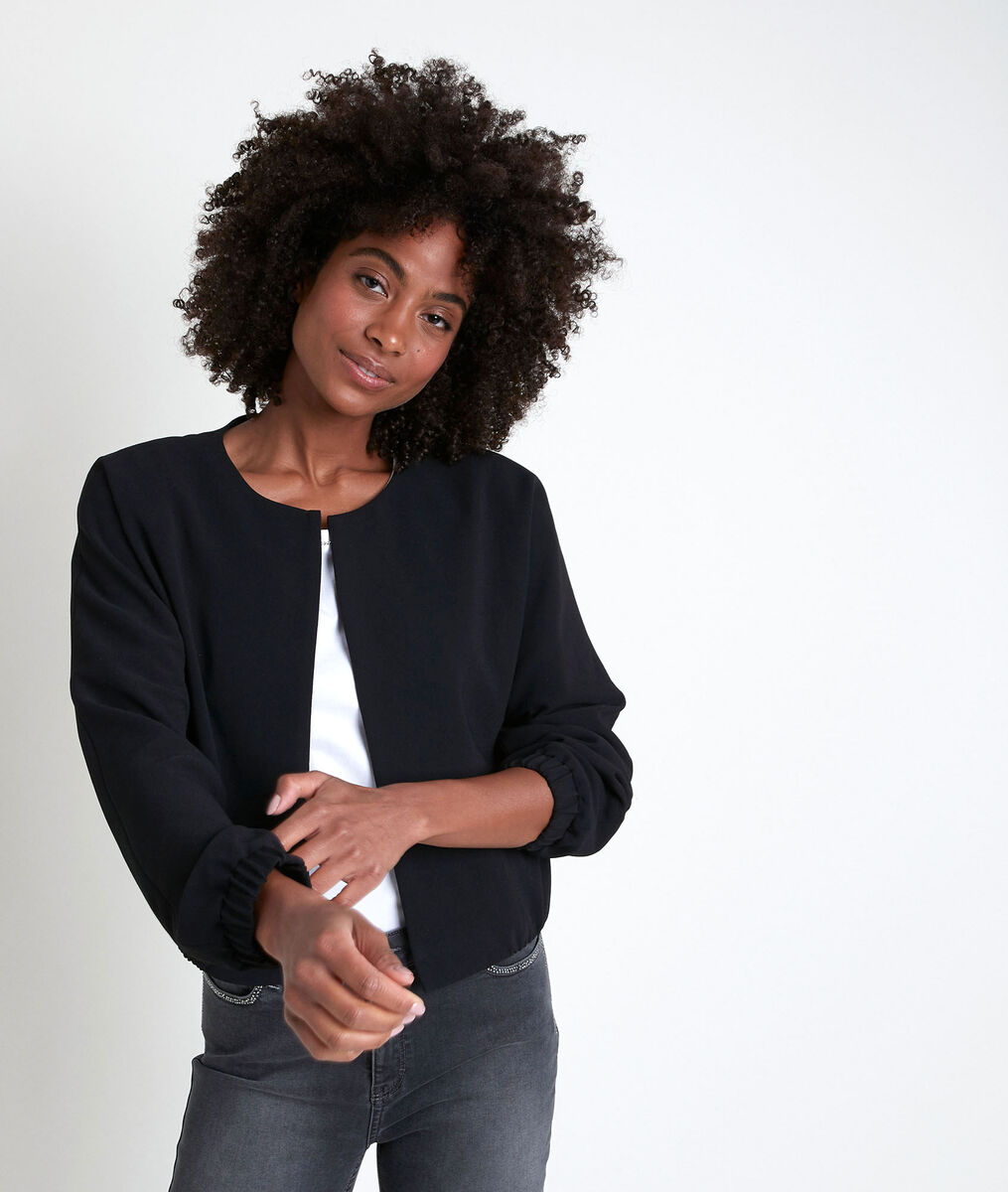 TAYA black crepe jacket | 1-2-3 TAYA black crepe jacket PhotoZ | 1-2-3