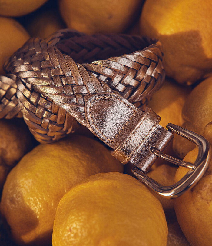 Ben Bis gold braided leather belt PhotoZ | 1-2-3