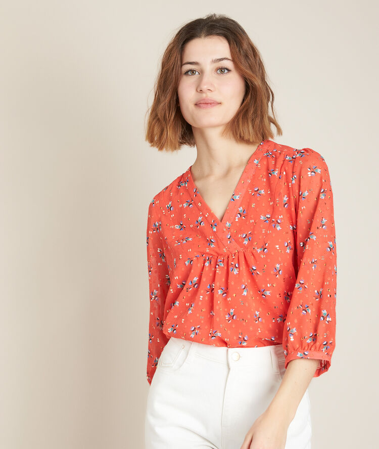 Elorie printed blouse poppy.
