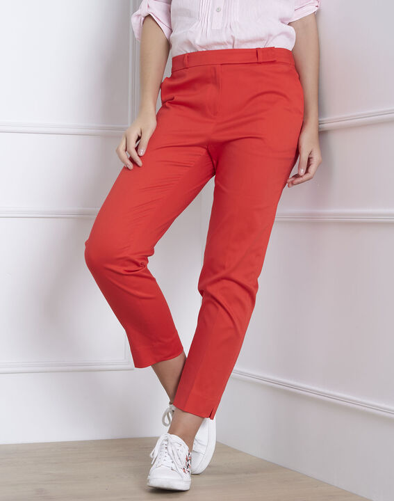 Rubis coral cigarette trousers | 1-2-3 Rubis coral cigarette trousers PhotoZ | 1-2-3