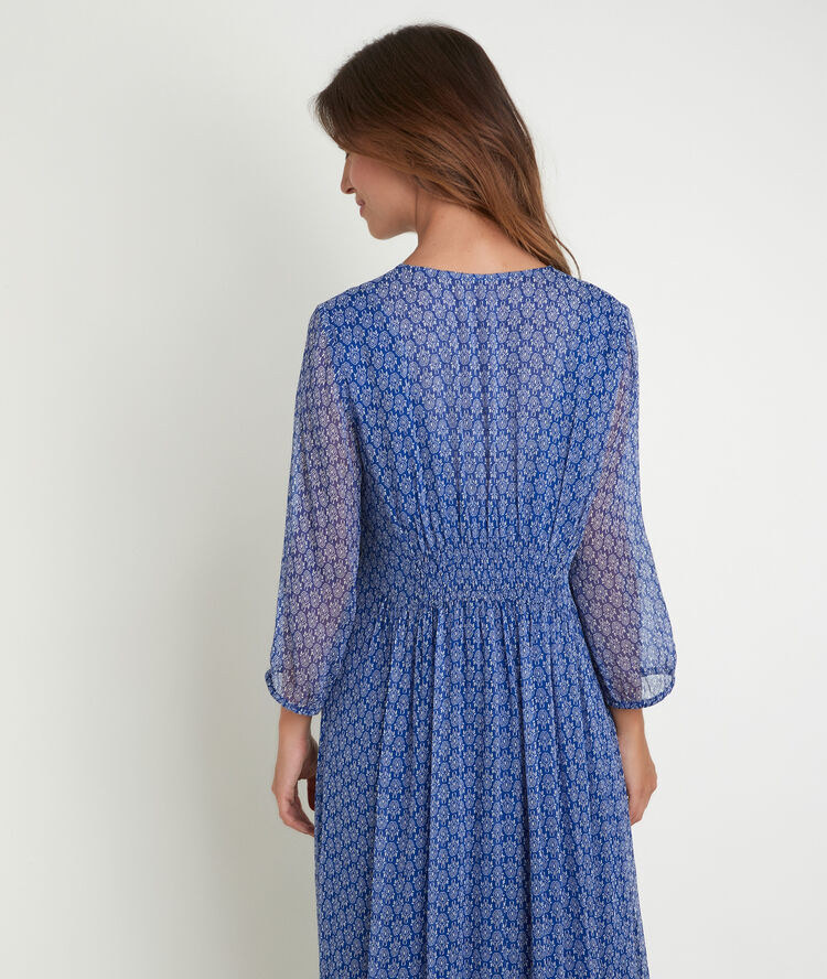 Claude bis printed maxi dress bleu klein.