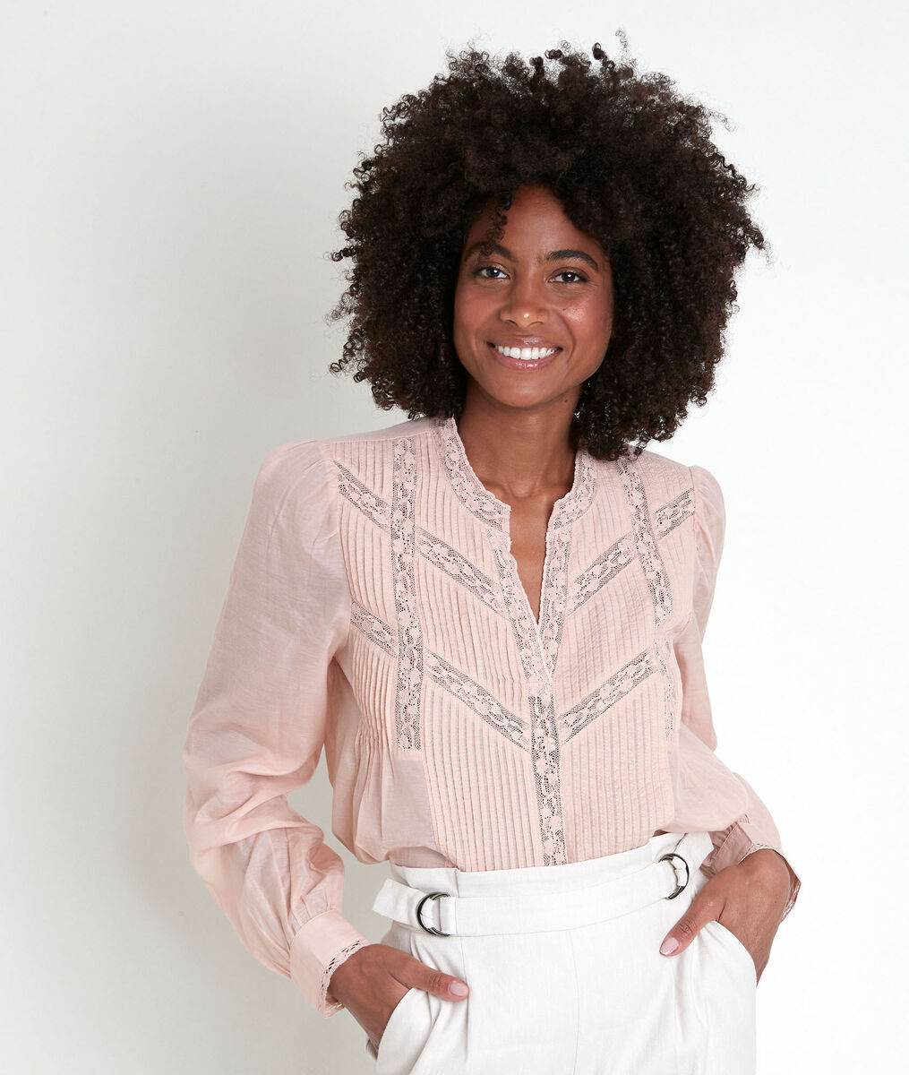 TARA lace powder blouse | 1-2-3 TARA lace powder blouse PhotoZ | 1-2-3