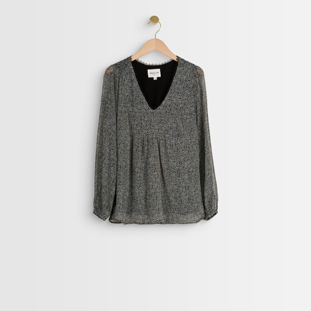 Julia printed blouse anthracite.