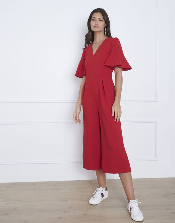 Havana red cropped jumpsuit | 1-2-3 Havana red cropped jumpsuit PhotoZ | 1-2-3