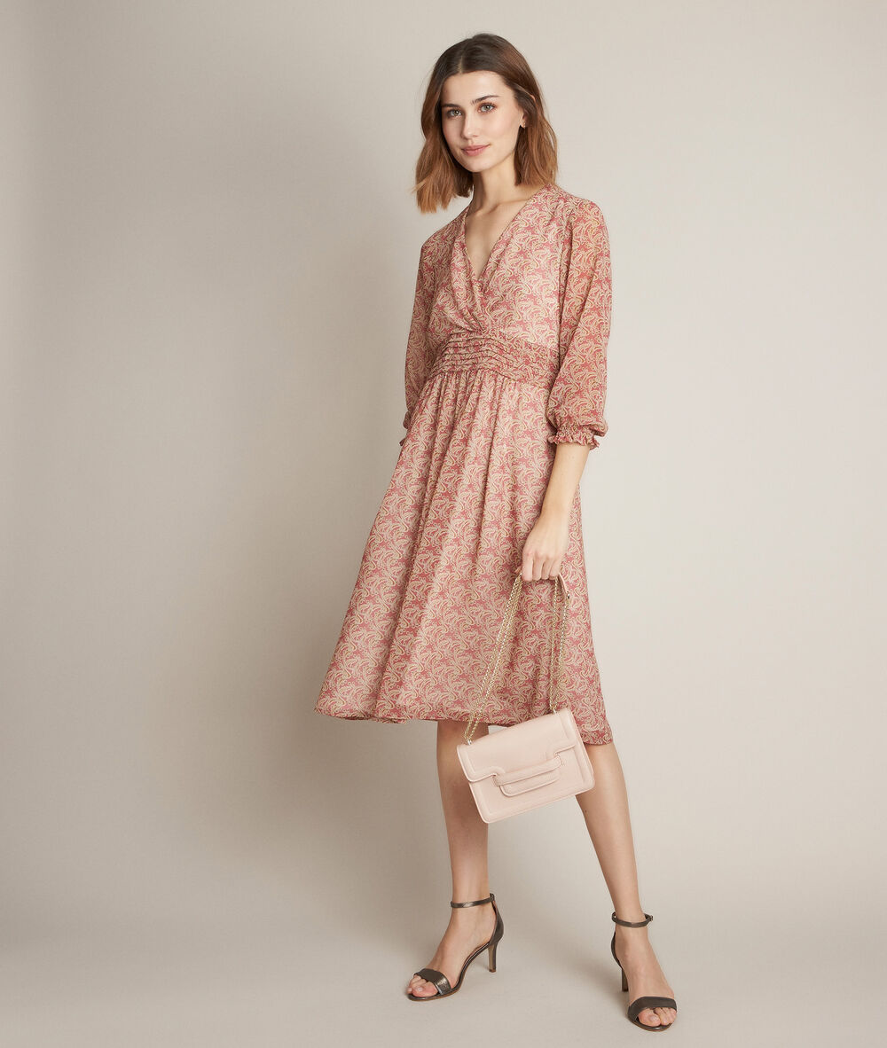 Cleopatre printed dress cherry red.
