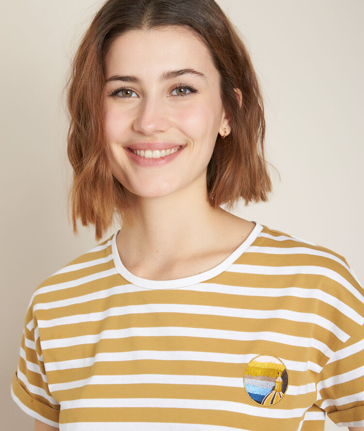 Rhita striped t-shirt chalk.