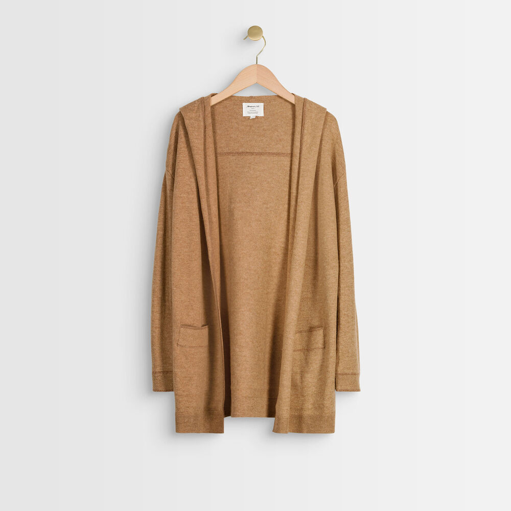 Ruth wool and cashmere cardigan havane.
