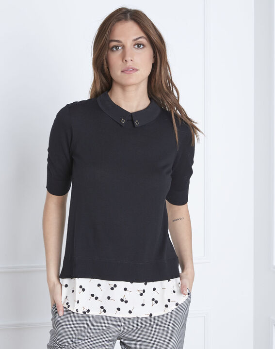 AS blouse collar for black sweater | 1-2-3 AS blouse collar for black sweater PhotoZ | 1-2-3