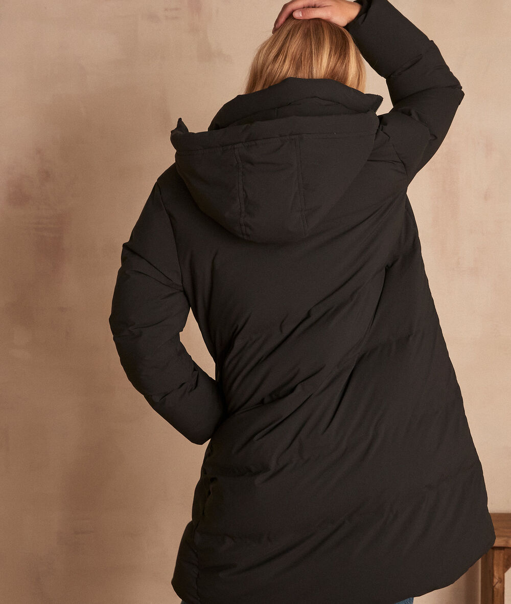 Melissa long black quilted down coat PhotoZ | 1-2-3
