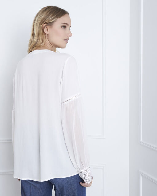 Veronica ecru lace blouse ecru.