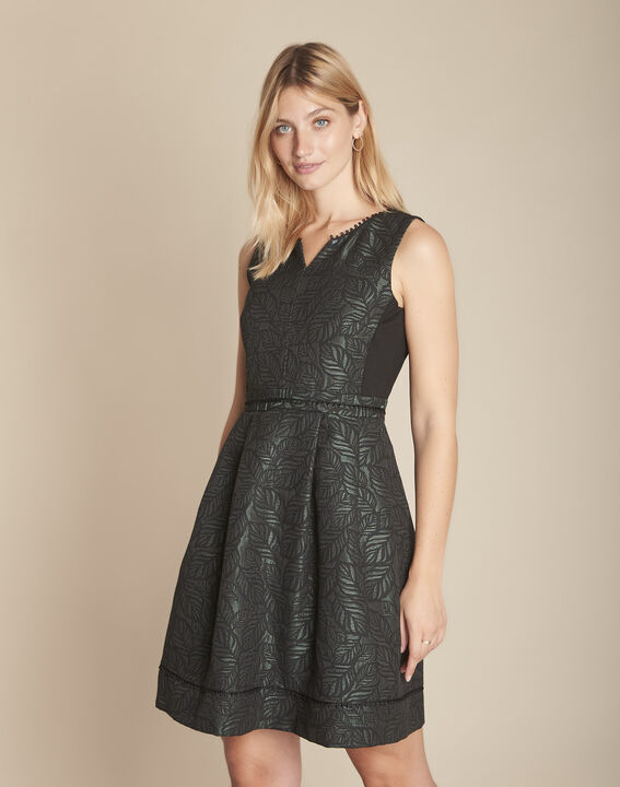 Romane cypress jacquard corolla dress PhotoZ | 1-2-3