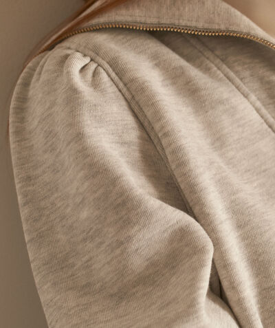 Faro grey high-necked cotton sweatshirt PhotoZ | 1-2-3