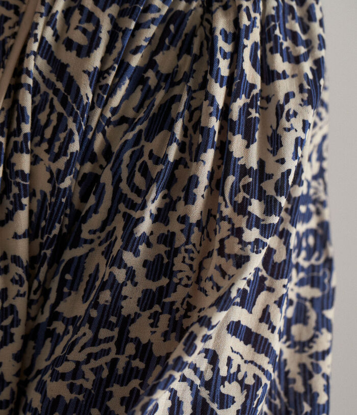Robe longue imprimée bleu et blanc Gamjie PhotoZ | 1-2-3