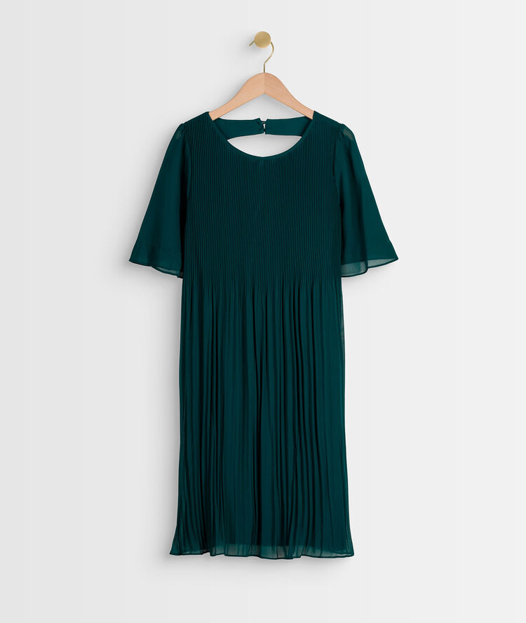 Coralia green pleated dress sage.